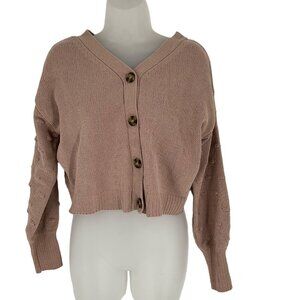 moon & madison Tan Button-Up Cardigan